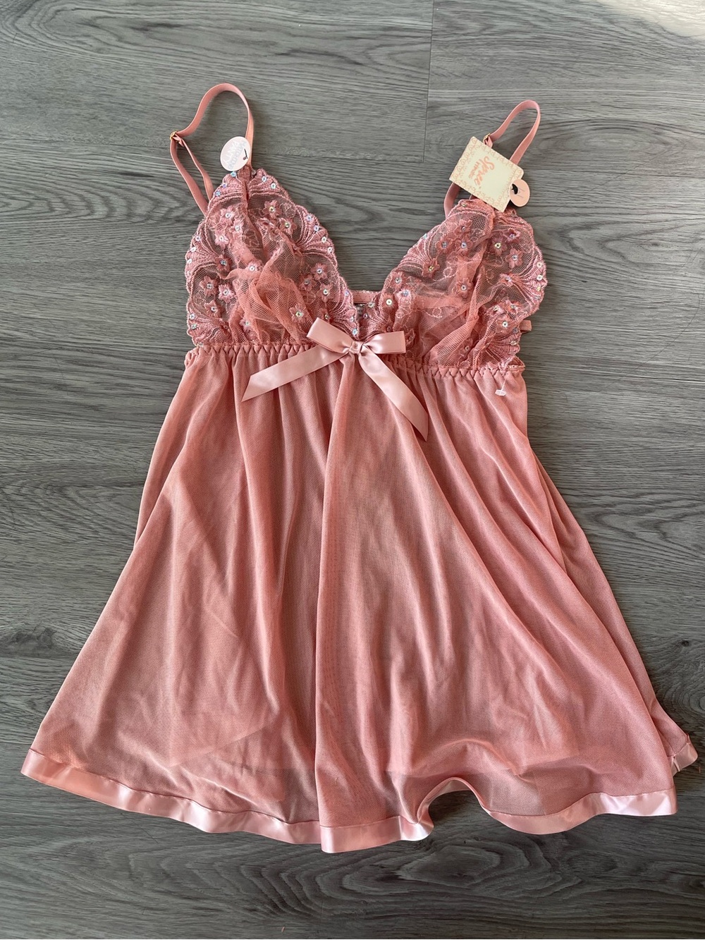 NWT sequined babydoll slip dress medium
